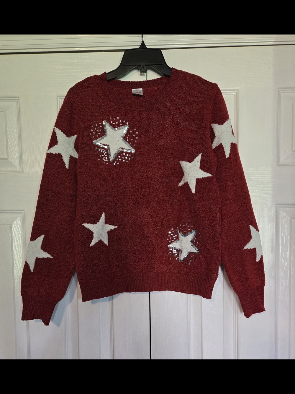 Women's Holiday Time Winter Christmas Star Sweater M 8-10